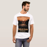 Dublin Dämmerung Grafik Herren T-Shirt Irland Tee