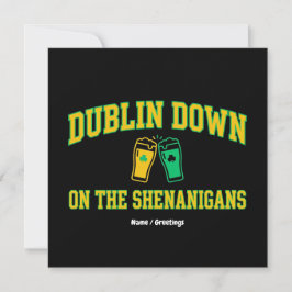 Dublin Down Heritage Club Vintage Varsity Kleeblat Einladung