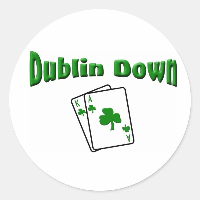 Dublin Down Runder Aufkleber (Vorderseite)