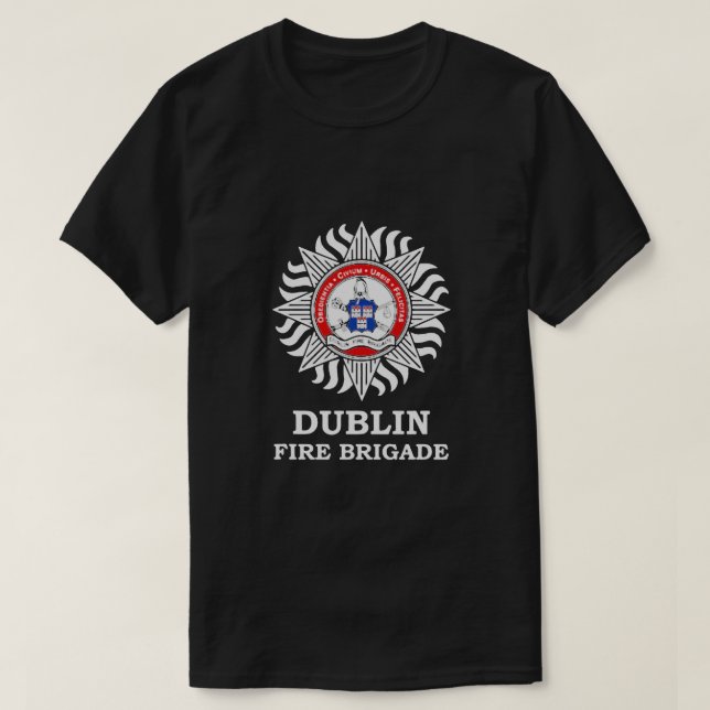 Dublin Fire Brigade Irish Firefighter Department T-Shirt (Design vorne)