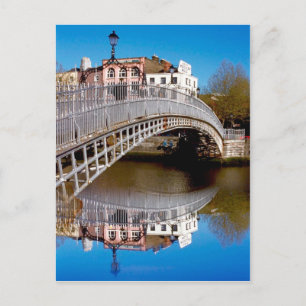Dublin Halfpenny Bridge Postkarte