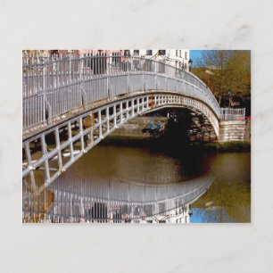 Dublin Halfpenny Bridge Postkarte