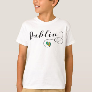 Dublin-Herz-T-Shirt, Irland T-Shirt