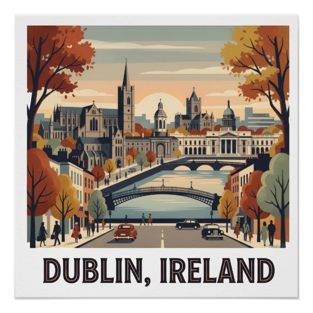 Dublin im Herbst Poster (Vorderseite)