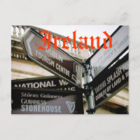 Dublin Ireland Eire sitesing postcard