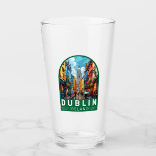 Dublin Ireland Reisen Art Vintag Glas