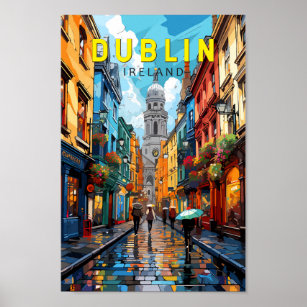 Dublin Ireland Reisen Art Vintag Poster