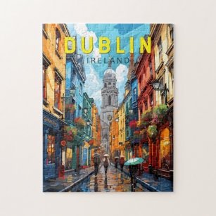 Dublin Ireland Reisen Art Vintag Puzzle