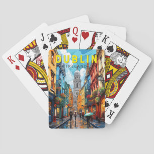 Dublin Ireland Reisen Art Vintag Spielkarten