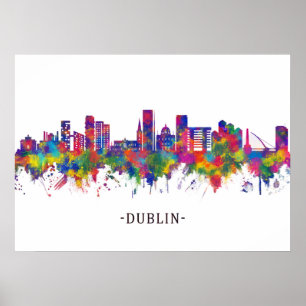 Dublin Ireland Skyline Poster