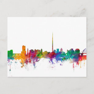 Dublin Ireland Skyline Postkarte