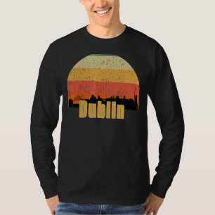 Dublin Ireland Skyline Silhouette Sunset I Liebe D T-Shirt