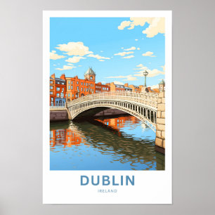 Dublin Ireland Travel Print Poster