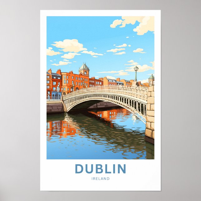 Dublin Ireland Travel Print Poster (Vorne)