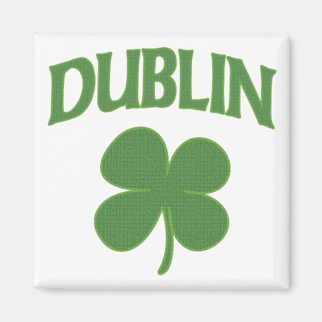Dublin-irisches Kleeblatt Magnet (Vorne)
