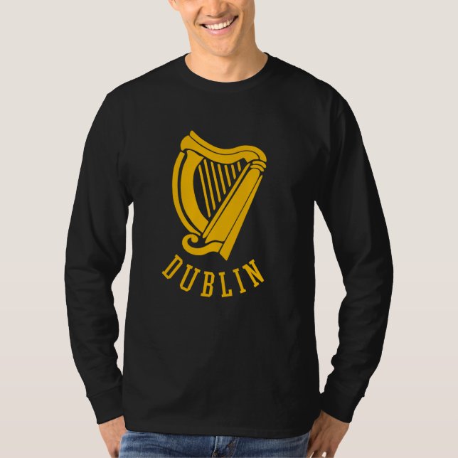 Dublin Irish Celtic Harp s Medieval s Emblem of Du T-Shirt (Vorderseite)