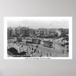 Dublin Irland 1930er Guinness-Barge auf Liffey Poster