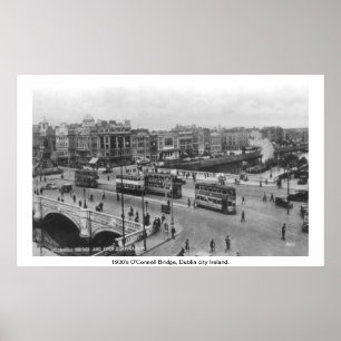 Dublin Irland 1930er Guinness-Barge auf Liffey Poster
