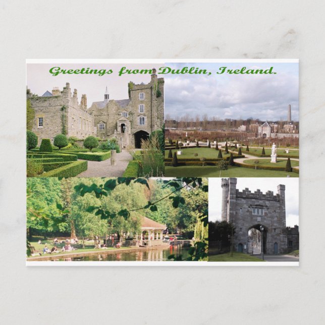 Dublin Irland Antikes Gebäude Multiimages Postkarte (Vorderseite)