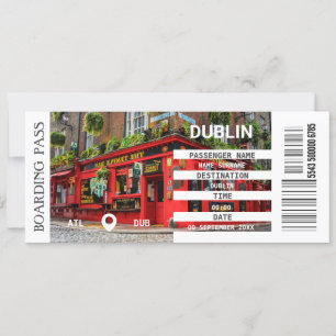 Dublin Irland Boarding Pass Einladung