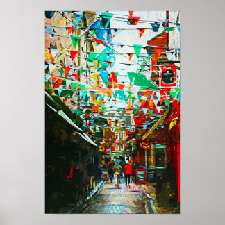 Dublin, Irland City Street Scene Poster