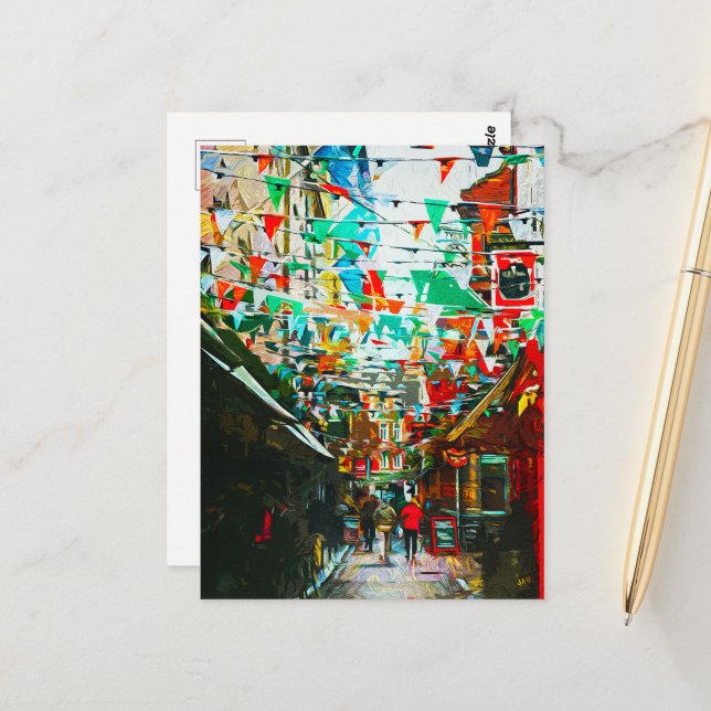Dublin, Irland City Street Scene Postkarte (Vorderseite/Rückseite Beispiel)