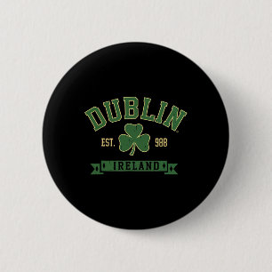 Dublin Irland Clover Leaf Kleeblatt St Patricks Da Button