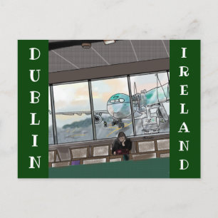 Dublin Irland Flughafen Postkarte