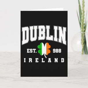 Dublin Irland Gegr. 988 Kleeblatt Shamrock St. Pat Karte