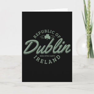 Dublin Irland Kleeblatt Irischer St. Patricks Tag Karte
