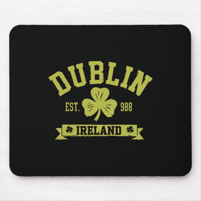 Dublin Irland Kleeblatt Klee Klee Blatt Design  Mousepad (Vorne)