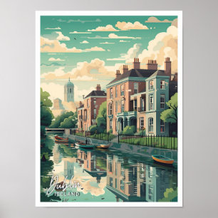Dublin Irland Kunst Reise Ort Illustration Poster
