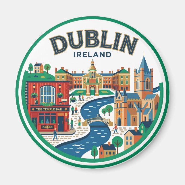 Dublin Irland Magnet (Vorne)