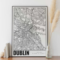 Dublin Irland Minimalistische Karte