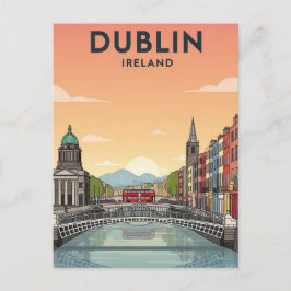 Dublin Irland Reise Postkarte
