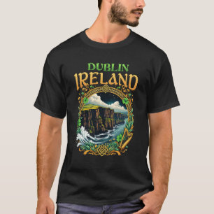 Dublin Irland Souvenir Meeresklippen Dublin Urlaub T-Shirt