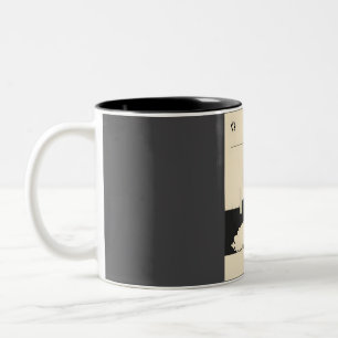 Dublin Irland Vintage Minimal Buchcover Reise P Zweifarbige Tasse