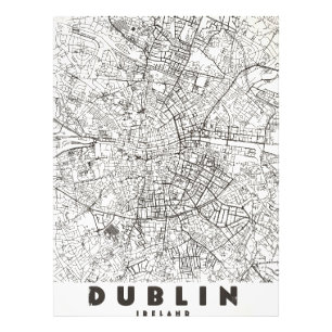 Dublin Irland Vintage-Reisekarte Fotodruck