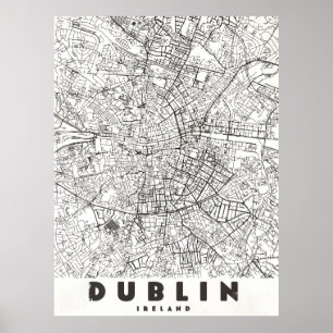 Dublin Irland Vintage-Reisekarte Poster