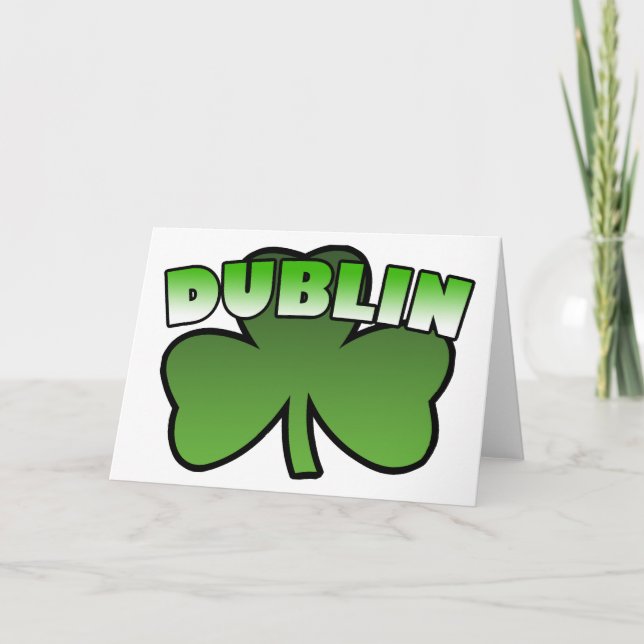 Dublin-Kleeblatt-Gruß-Karte Karte (Vorderseite)