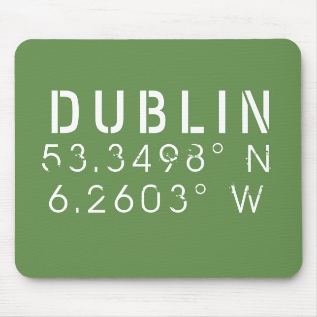 Dublin Länge Breite Mousepad (Vorne)