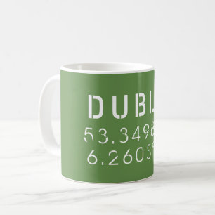 Dublin Länge und Breite Kaffeetasse