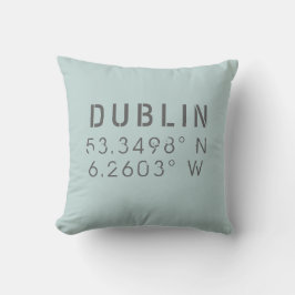 Dublin Längengrad Latitude Throw Kissen