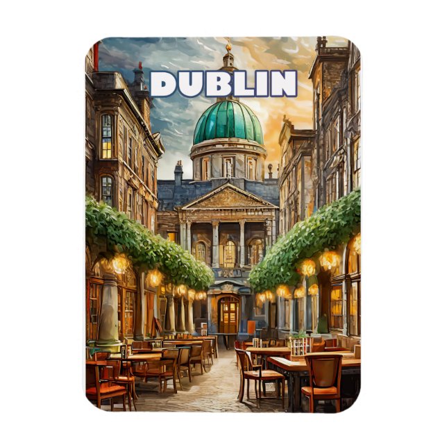 Dublin mit 100 Grün Magnet (Vertikal)