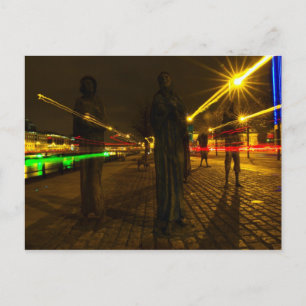 Dublin nachts postkarte