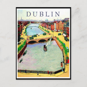 Dublin, O'Connell Bridge über den River Liffey Postkarte