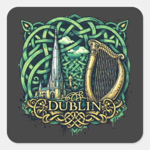 Dublin Republik Irland Quadratischer Aufkleber