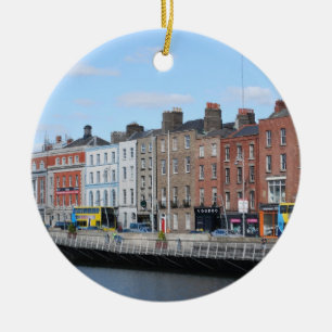 Dublin-Stadt auf dem Liffey Keramik Ornament