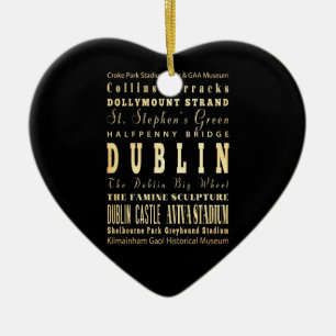 Dublin Stadt Irland Typografie Kunst Keramikornament
