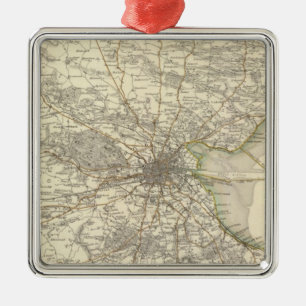 Dublin-Umwelt Silbernes Ornament